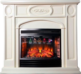 InterFlame Юнона 25 (бежевый) + Panoramic 25 LED FX