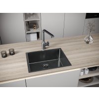 Кухонная мойка Paulmark NEXT 74 UNI PM215444-GM (черный/вороненая сталь)