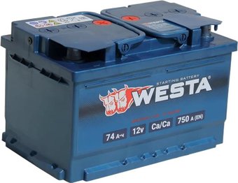 Автомобильный аккумулятор Westa 6СТ-74 VLR Euro низкий (74 А·ч)