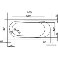Ванна Kolpa-San Tamia 170x75
