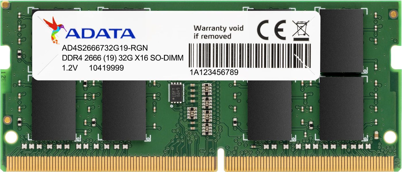 

Оперативная память ADATA Premier 8GB DDR4 SODIMM PC4-21300 AD4S26668G19-SGN