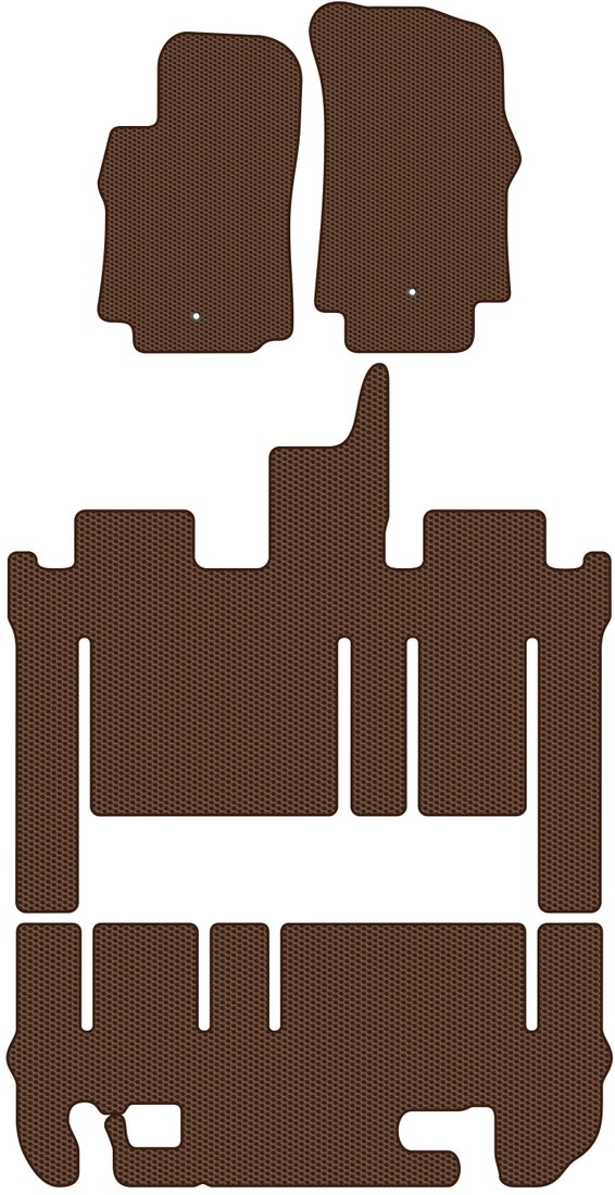 

Комплект ковриков для авто Alicosta Hyundai H1 II (минивэн / TQ) +3 ряд 2007 - 2018 (коричневый, сота)