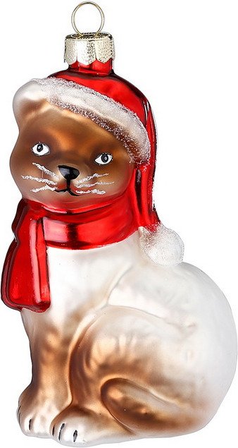 

Елочная игрушка Inge's Christmas Figural Glass Ornaments Кот 64785H120