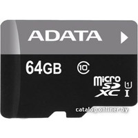 Карта памяти ADATA Premier microSDXC UHS-I U1 Class 10 64GB (AUSDX64GUICL10-R)
