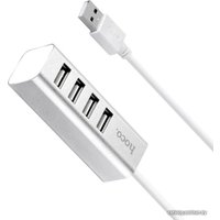 USB-хаб Hoco HB1 (серебристый)