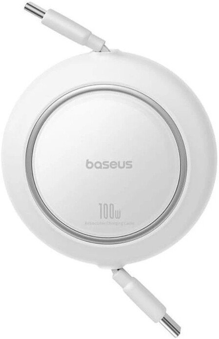 Кабель Baseus Free2Pull Mini Retractable Charging Cable 100W USB Type-C - USB Type-C (1.5 м, белый)