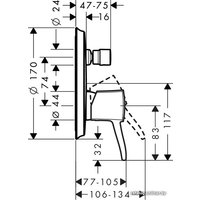 Смеситель Hansgrohe Metropol Classic 31345090 (хром/золото)