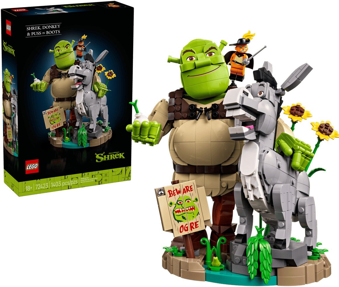 Конструктор LEGO Shrek 72423 Фигурки Шрек, Осел и Кот в сапогах