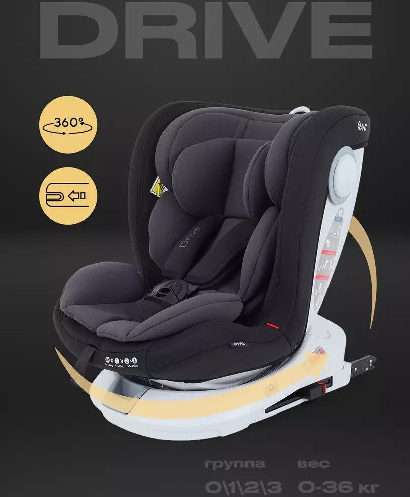 Детское автокресло Rant Drive isofix LB619 (серый)