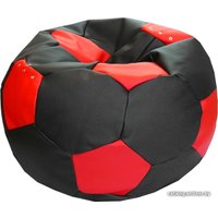 Кресло-мешок Мама рада! Мяч экокожа (черный/красный, XXL, smart balls)