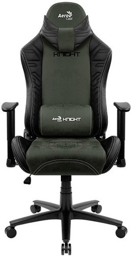 Игровое (геймерское) кресло AeroCool Knight Hunter Green (черный/зеленый)