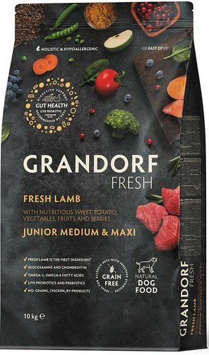 

Сухой корм для собак Grandorf Fresh Junior Medium & Maxi (с ягненком и бататом) 10 кг