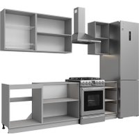 Готовая кухня Кортекс-мебель Корнелия Лира 1.8 без столешницы (капучино)