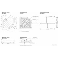 Душевой поддон Метакам Classic Black N 90x90 АПS_013574 (закругленный)