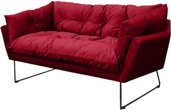 Диван Brioli Анико двухместный (V8/вишневый)