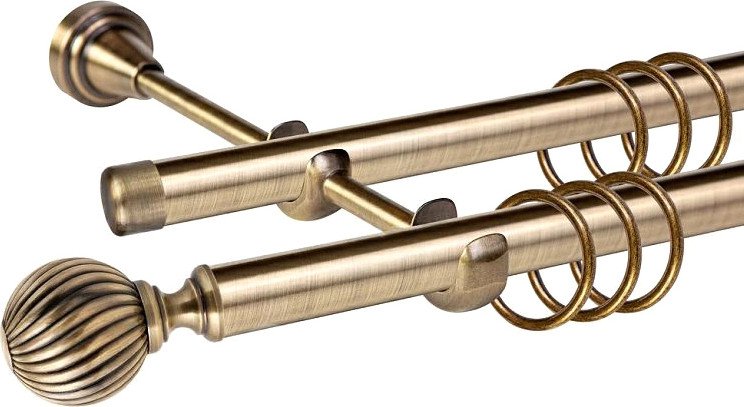 

Карниз для штор АС ФОРОС Grace D19Г/19Г + наконечники Орион (2м, антик)
