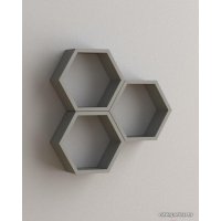 Полка Domax FHS 300 Hexagonal Shelf SZ / 67702 300x260x115x18 (серый)