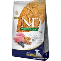 Сухой корм для собак Farmina N&D Ancestral Grain Lamb & Blueberry Puppy Mini (с ягненком, спельтой, овсом и черникой) 2.5 кг