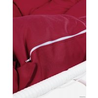 Подвесной диван M-Group Лежебока 11180102 (с белым ротангом/бордовая подушка)