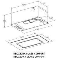 Кухонная вытяжка Meferi INBOX52BK Glass Comfort