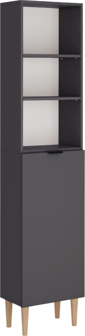 Стеллаж MONOFIX Одос с одной дверцей (графит)