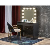 Туалетный столик с зеркалом Halmar Hollywood (черный)