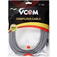 Кабель VCOM CU414M-5M USB Type-C - USB Type-C (5 м, серый)
