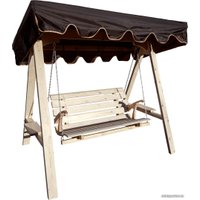 Садовые качели Wooden Story Мюнхен-1 плюс (шоколад, без покраски)