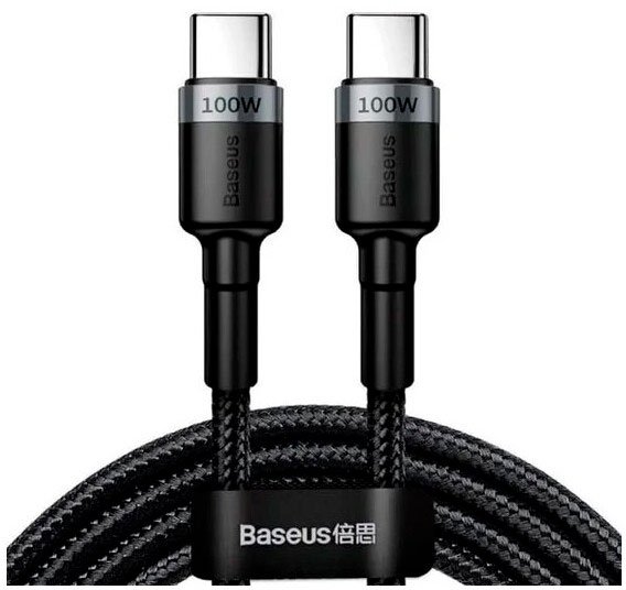 

Кабель Baseus Cafule CATKLF-DLG1 USB Type-C - USB Type-C (1 м, черный)