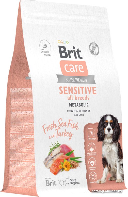 Сухой корм для собак Brit Dog Adult Sensitive Metabolic с морской рыбой и индейкой 3 кг