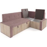 Угловой диван Мебель-АРС Таллин 191x83x121 (велюр пудра НВ-178 18)