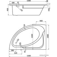 Ванна Santek Гоа 150x100 L комфорт плюс [1WH112408]
