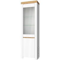 Шкаф-витрина Anrex Taurus 1V1D (белый глянец/дуб вотан)