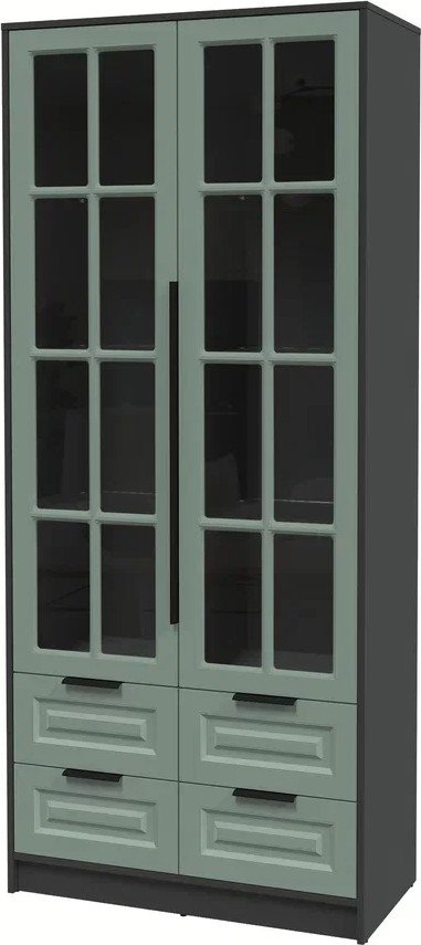 

Шкаф-витрина Интерлиния Концепт КТ-ШВ2 Деко (антрацит/мята)