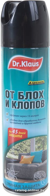 Аэрозоль против насекомых Dr. Klaus От клопов, блох и других насекомых DK06400072 (250 мл)