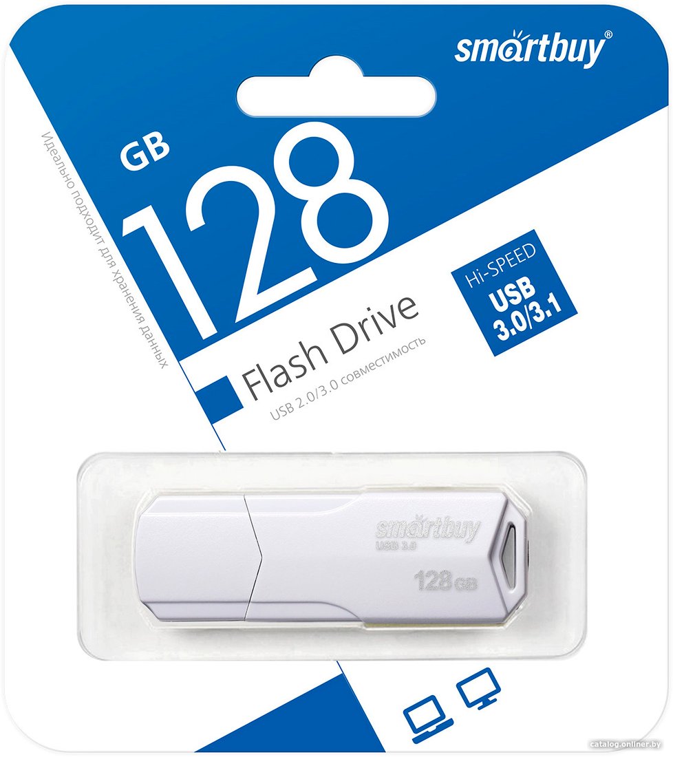 USB Flash SmartBuy Clue 3.0 128GB (белый)