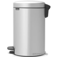 Мусорное ведро Brabantia Pedal Bin NewIcon 12 л (серый металлик)