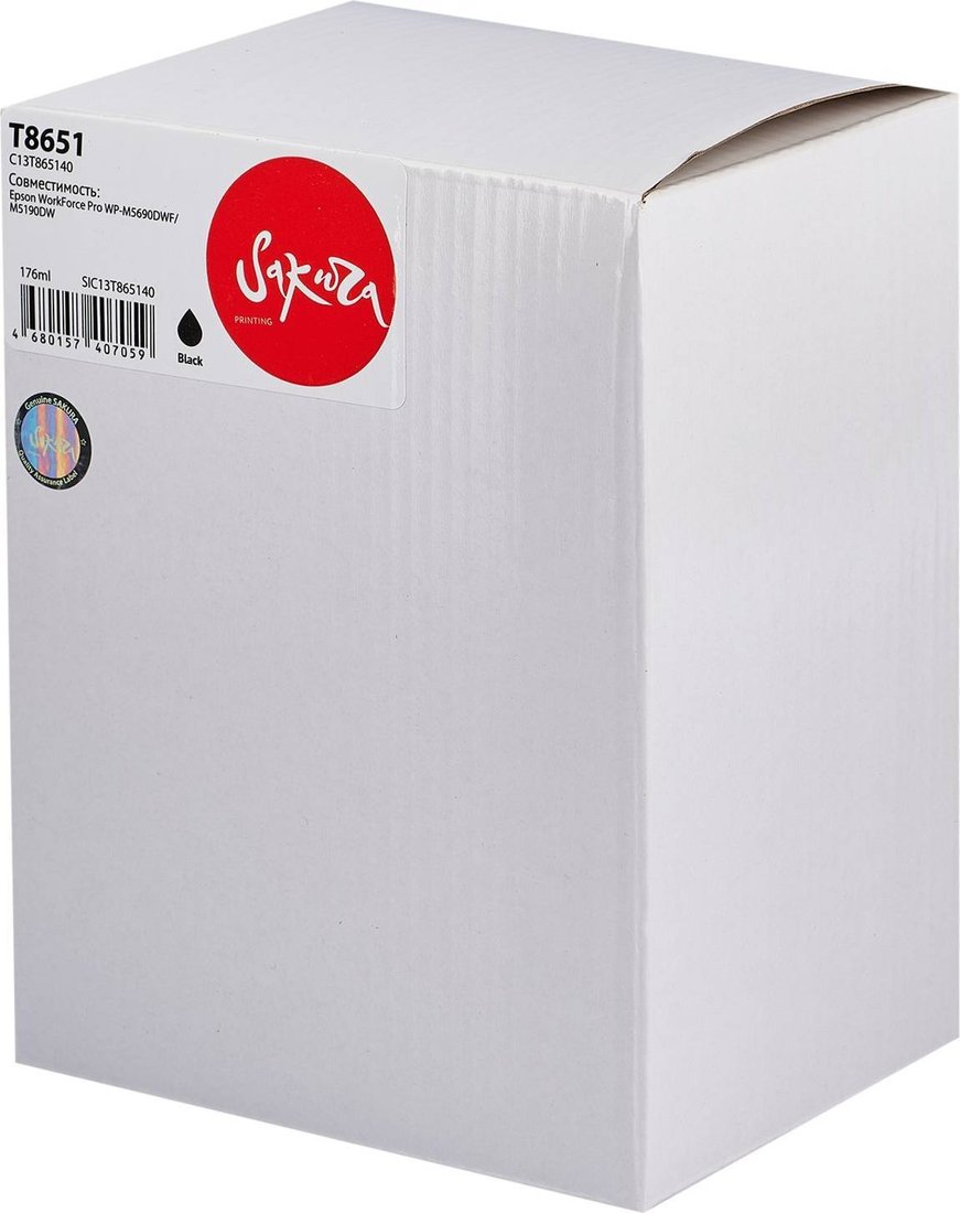 

Картридж Sakura Printing SIC13T865140 (аналог Epson T8651 BK)