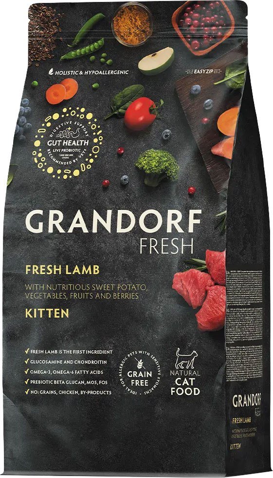 

Сухой корм для кошек Grandorf Kitten Fresh Lamb&Sweet Potato (2кг)