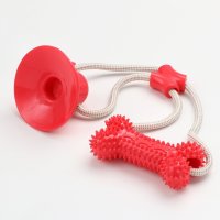 Игрушка для собак Sima-Land Кость на присоске 7916136 (красный)