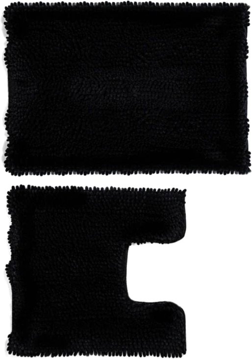 

Набор ковриков Home One Chenille U-shape 410401 50х80/50х60 (черный)