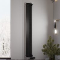 Стальной панельный радиатор Faberg Extra 2 универсальное подключение (черный матовый RAL-9005, 5 секций)