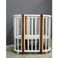 Кроватка-трансформер Incanto Nuvola Lux 5 в 1 (белый/бук)