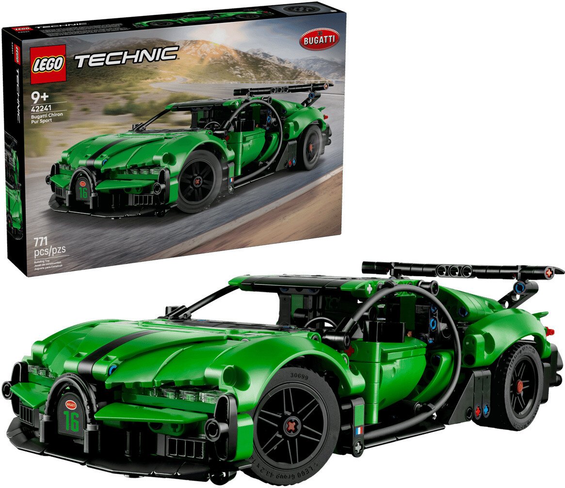 Конструктор LEGO Technic 42241 Green Bugatti Chiron Pur Sport Hypercar