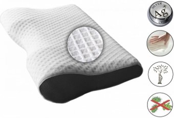 Ортопедическая подушка СН-Текстиль Орто-Смарт-Сильвер (53х32х14+10 см)