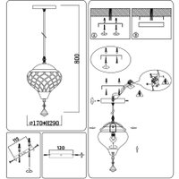 Подвесная люстра Ambrella light Traditional TR8441 WH (белый)