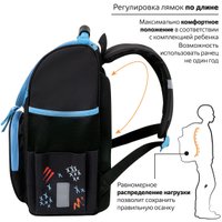 Школьный рюкзак Пифагор Basic. Angry Shark 272044