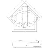 Ванна Lavinia Boho Aveo 150х150 37040150