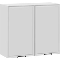 Шкаф навесной Трия Белладжио 1ВВ8 с двумя дверьми (белый/фон белый) в Лиде