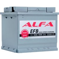 Автомобильный аккумулятор ALFA EFB 50 R (50 А·ч)